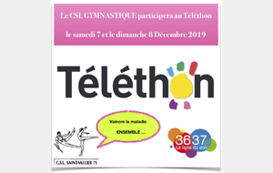 TELETHON 2019, le CSL gymnastique sera présent !