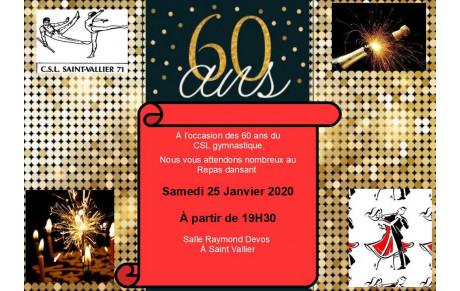 A VOS AGENDAS! REPAS DANSANT LE 25 JANVIER 2020, ouverture prochaine des réservations.