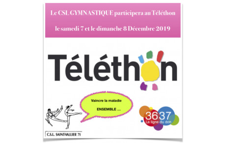 TELETHON 2019, le CSL gymnastique sera présent !